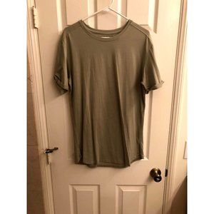 MEN'S ALPHALETE ROLLED MUSCLE TEE - OLIVE - LARGE